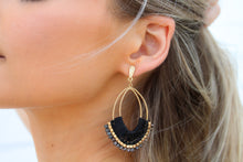 Load image into Gallery viewer, Hand Beaded Gold Earrings
