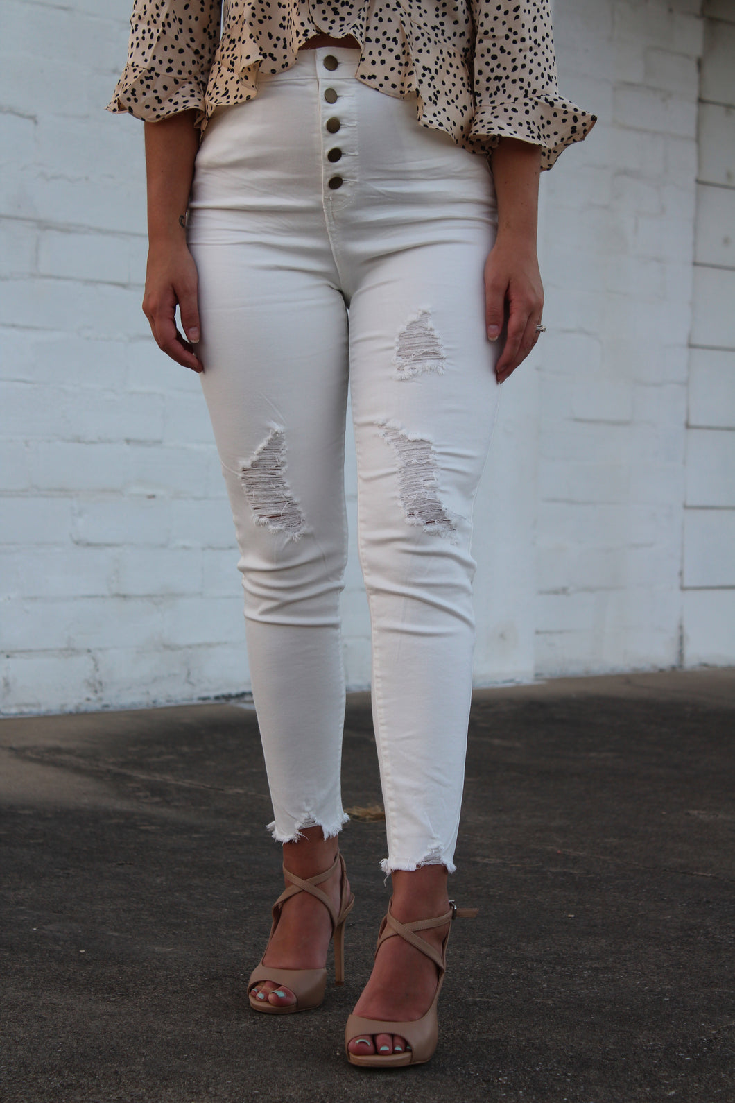 White High waisted Jeans