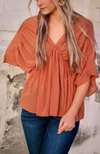 Load image into Gallery viewer, Cinched Camel Blouse
