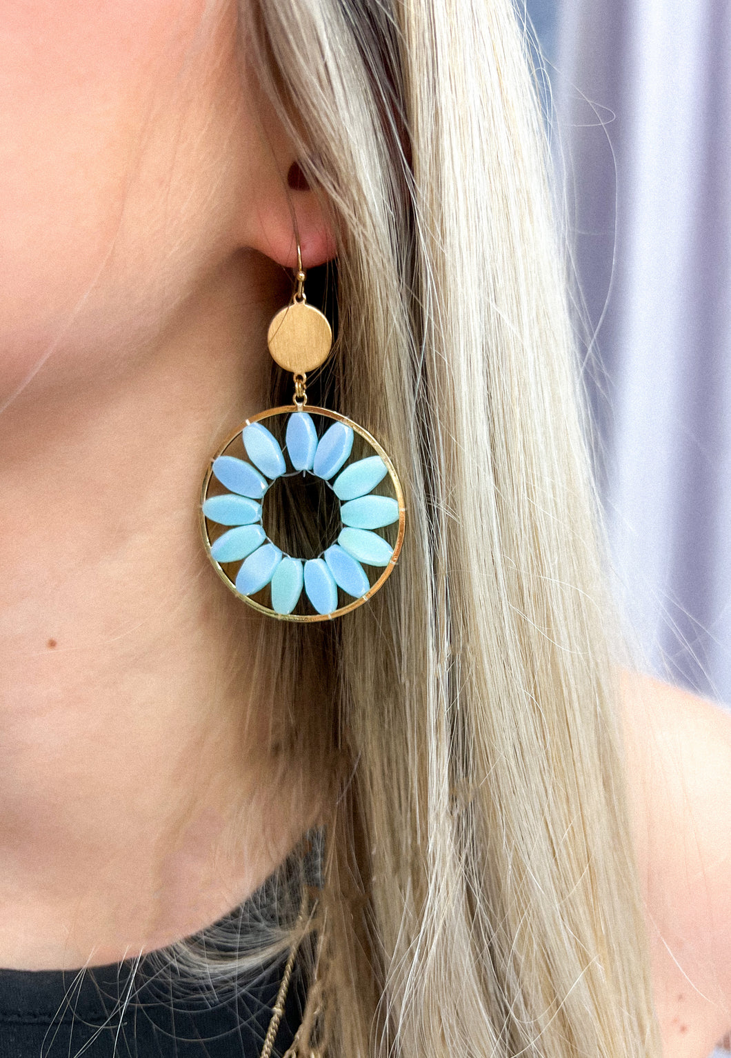 Blue Flower Earrings